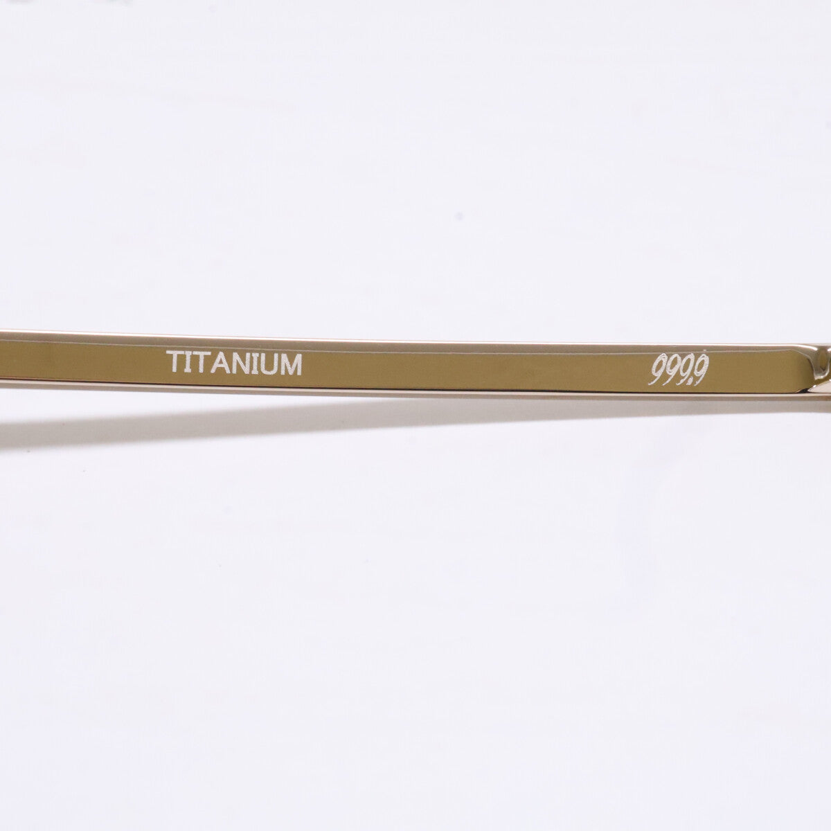 999.9 フォーナインズ 【新品同様】S-955T チタン メタルフレーム 逆Rヒンジ クラウンパントシェイプ アイウェア 眼鏡