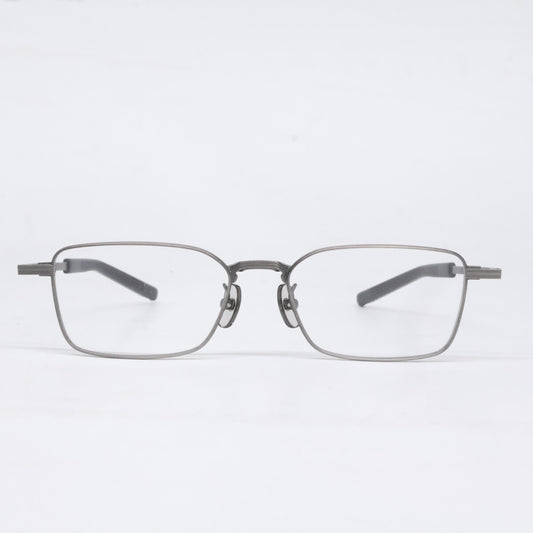 999.9 フォーナインズ 【新品同様】S-956T 逆Rヒンジ チタン メタルフレーム スクエアシェイプ 眼鏡