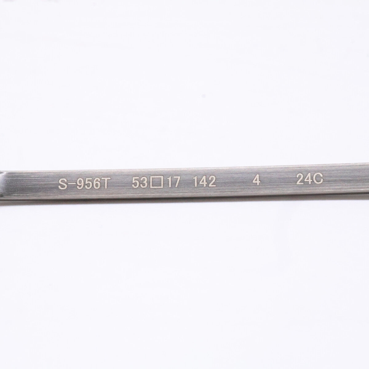 999.9 フォーナインズ 【新品同様】S-956T 逆Rヒンジ チタン メタルフレーム スクエアシェイプ 眼鏡