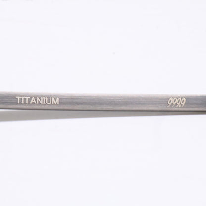 999.9 フォーナインズ 【新品同様】S-956T 逆Rヒンジ チタン メタルフレーム スクエアシェイプ 眼鏡