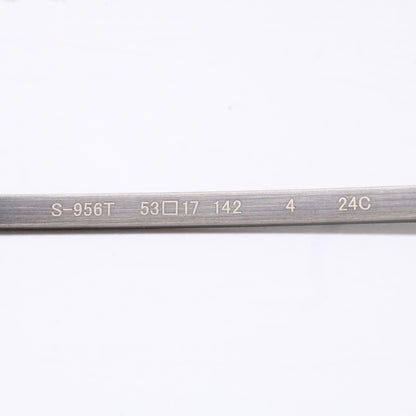999.9 フォーナインズ 【新品同様】S-956T 逆Rヒンジ チタン メタルフレーム スクエアシェイプ 眼鏡
