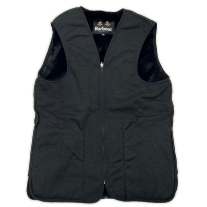 Barbour バブアー 232MLI0035 ブラック アクリル フロントジップ ファー ライナー ベスト ベスト
