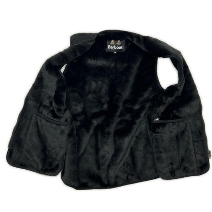 Barbour バブアー 232MLI0035 ブラック アクリル フロントジップ ファー ライナー ベスト ベスト
