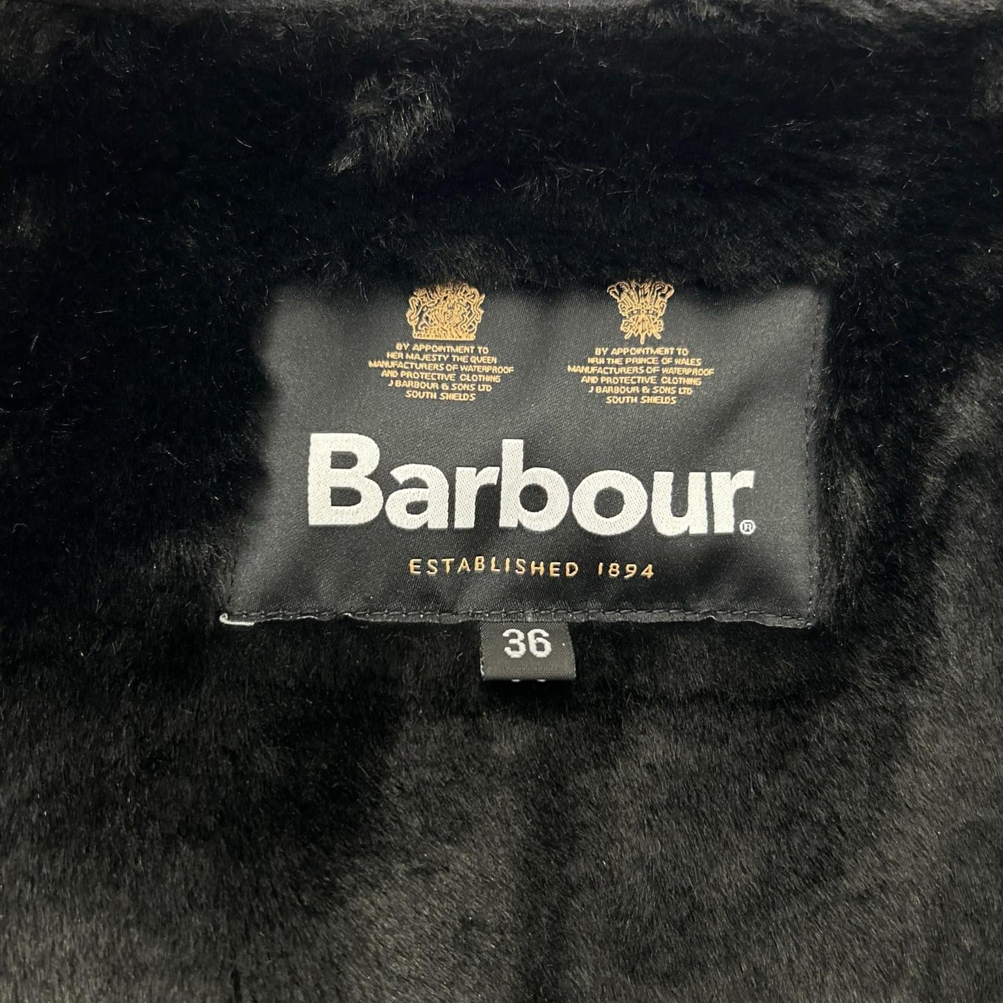 Barbour バブアー 232MLI0035 ブラック アクリル フロントジップ ファー ライナー ベスト ベスト