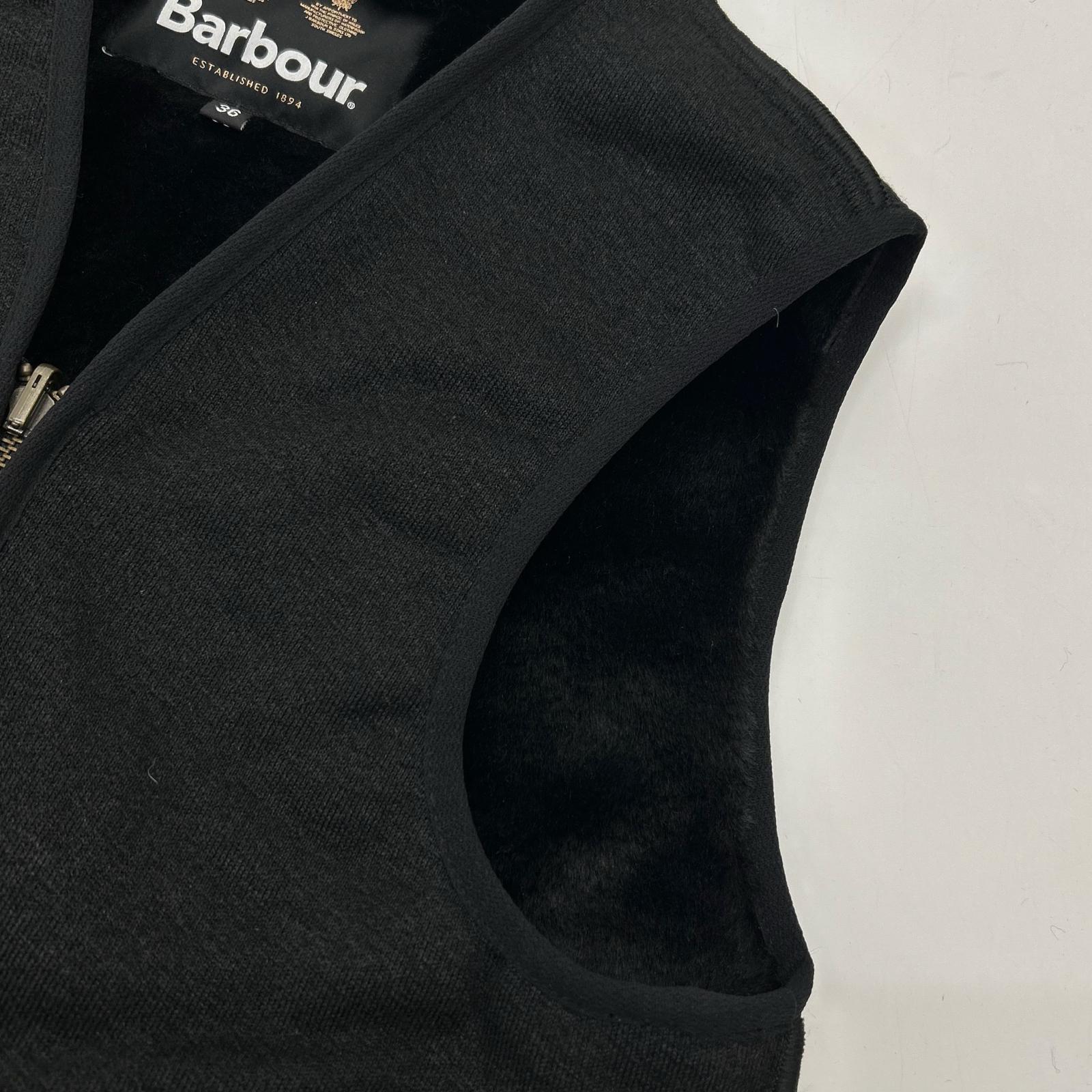 Barbour バブアー 232MLI0035 ブラック アクリル フロントジップ ファー ライナー ベスト ベスト