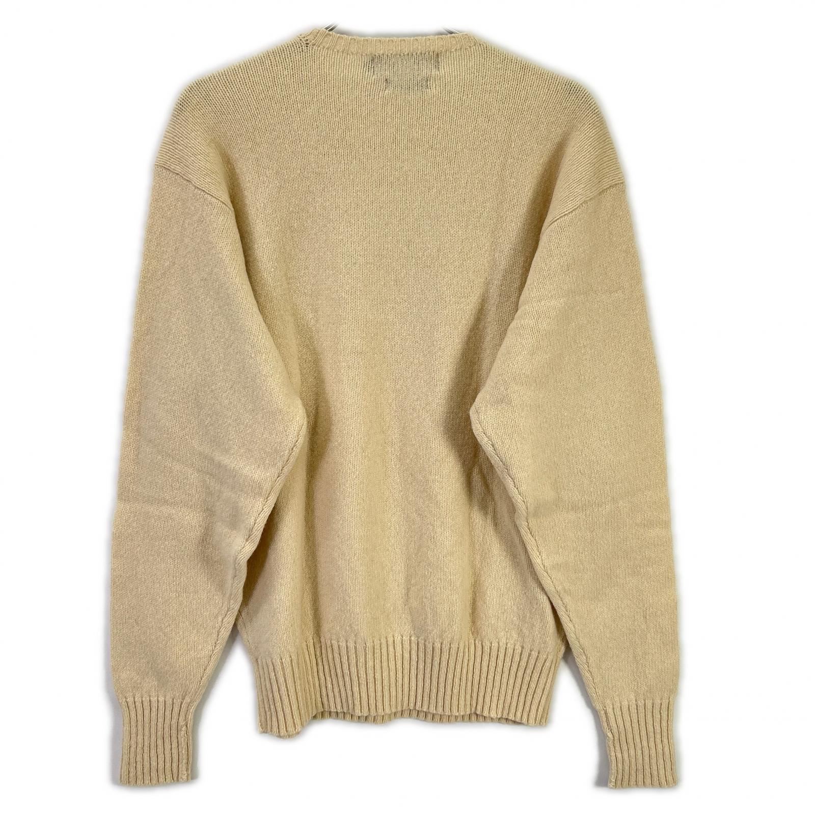 POLObyRalphLauren ポロラルフローレン 90's アイボリー ラムウール クルーネックニット トップス