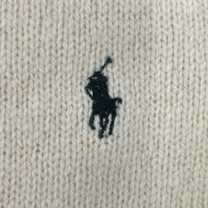 POLObyRalphLauren ポロラルフローレン 90's アイボリー ラムウール クルーネックニット トップス