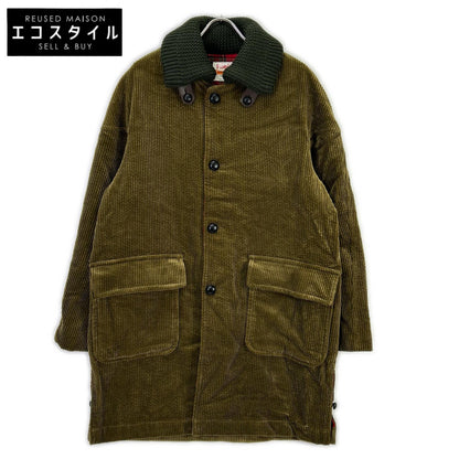 VAN JACKET ヴァンジャケット VAN JAC KC-825505 カーキ コットン チェックライニング 太畝コーデュロイ スパニッシュカラーコート コート