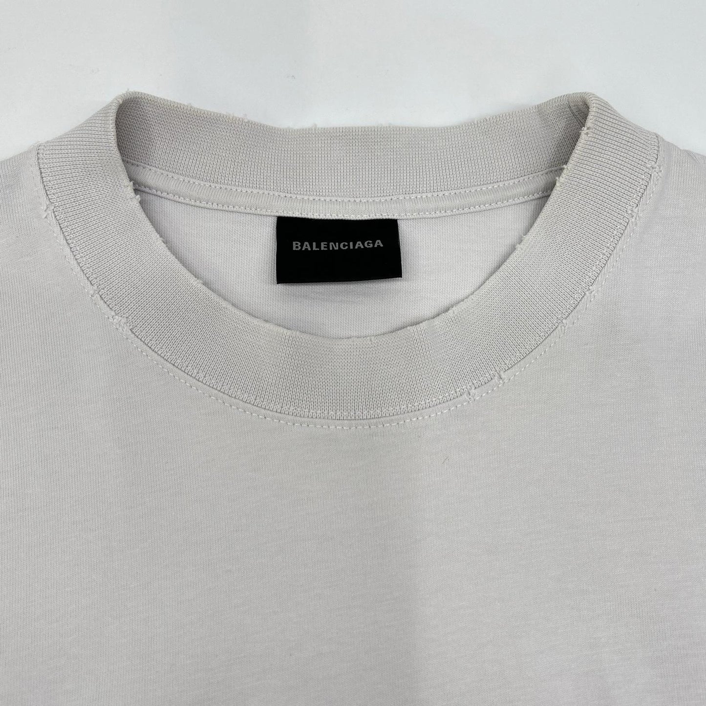 BALENCIAGA バレンシアガ 23AW HT82 612965 TNVV8 ホワイト コットン ミラーロゴプリント ショートスリーブカットソー トップス
