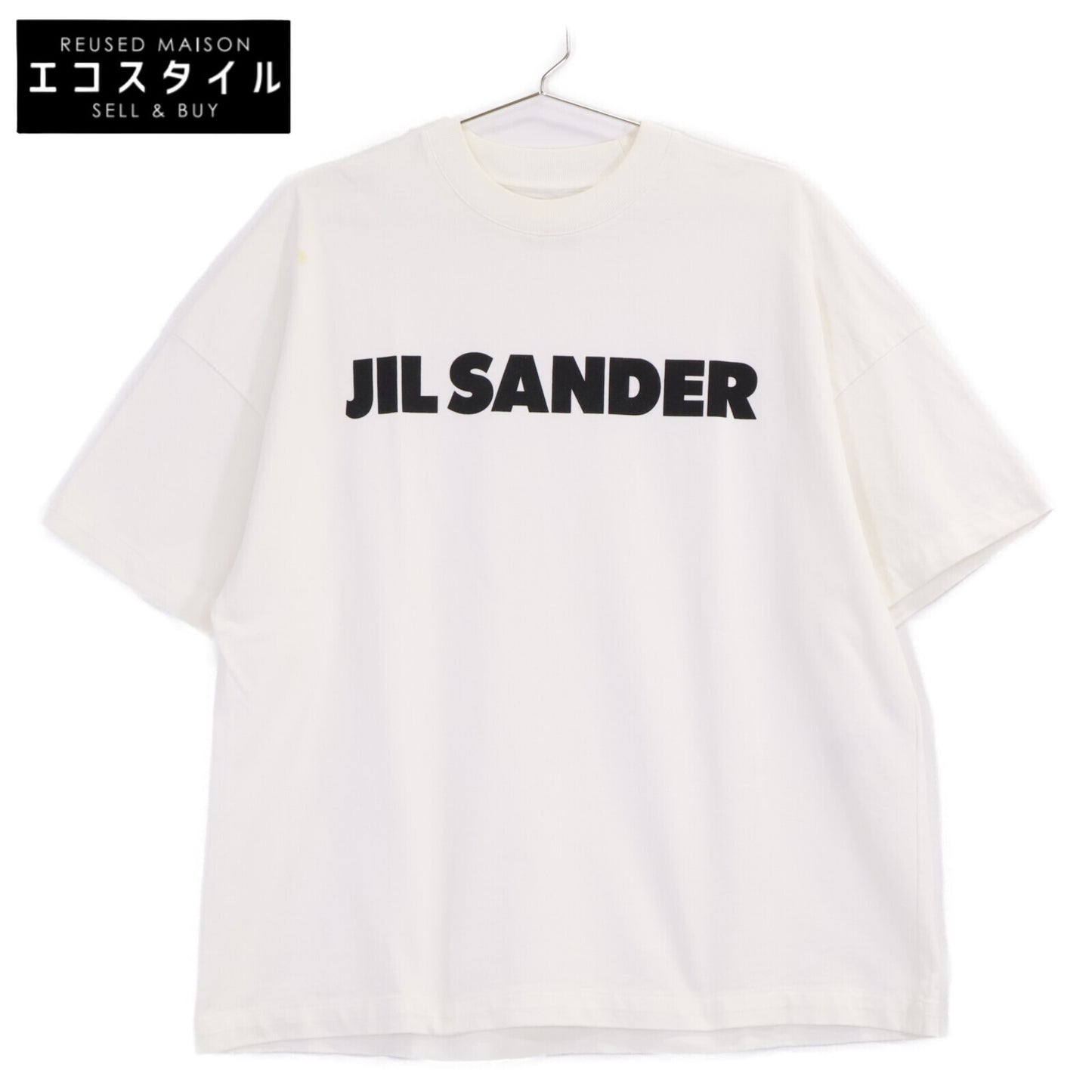 JILSANDER ジルサンダー JSMS707045MS24870811 ホワイト コットンジャージー ロゴプリント ショートスリーブ トップス