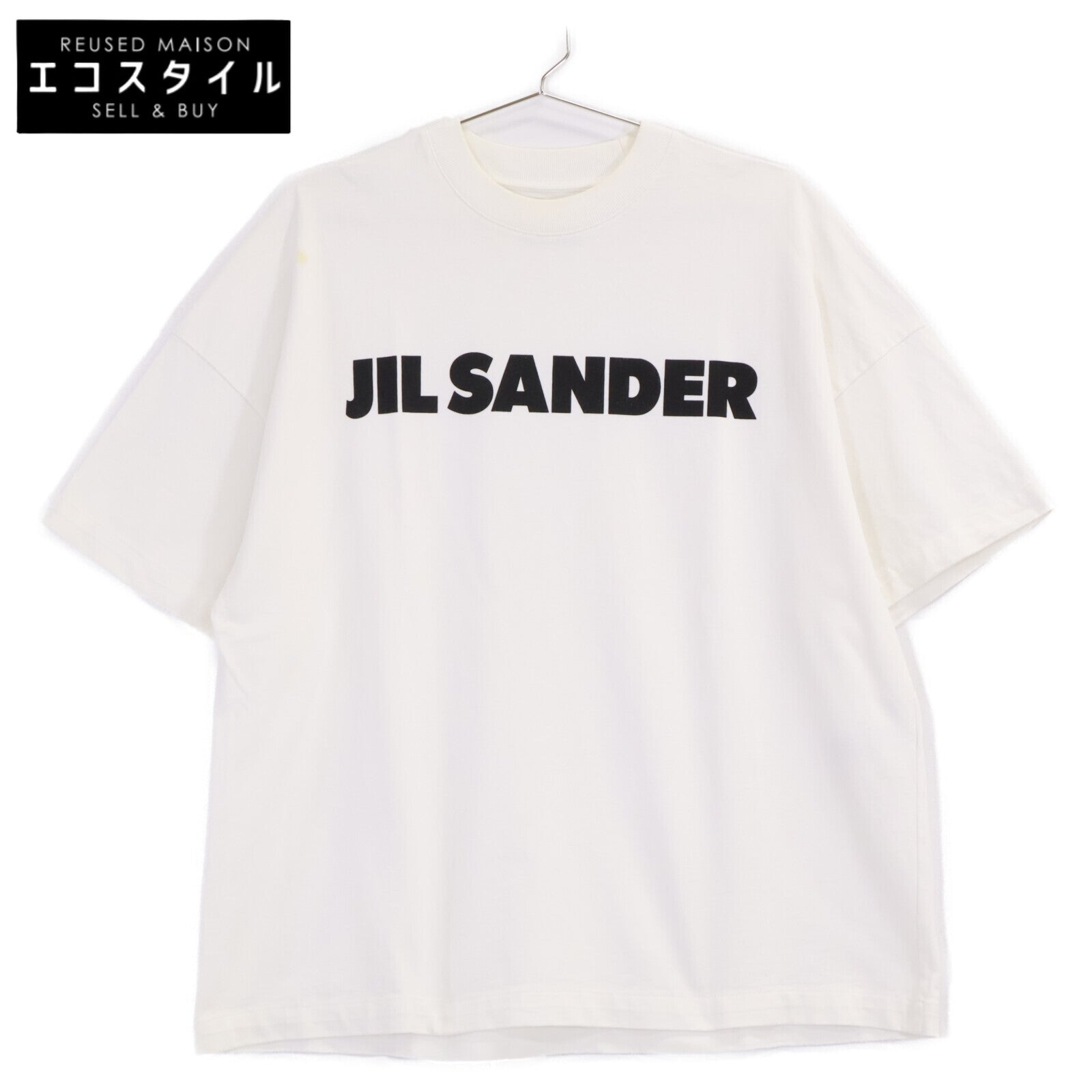 JILSANDER ジルサンダー JSMS707045MS24870811 ホワイト コットンジャージー ロゴプリント ショートスリーブ トップス