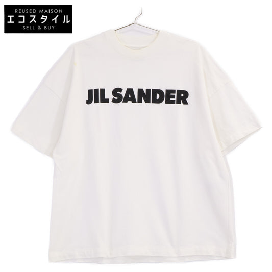 JILSANDER ジルサンダー JSMS707045MS24870811 ホワイト コットンジャージー ロゴプリント ショートスリーブ トップス