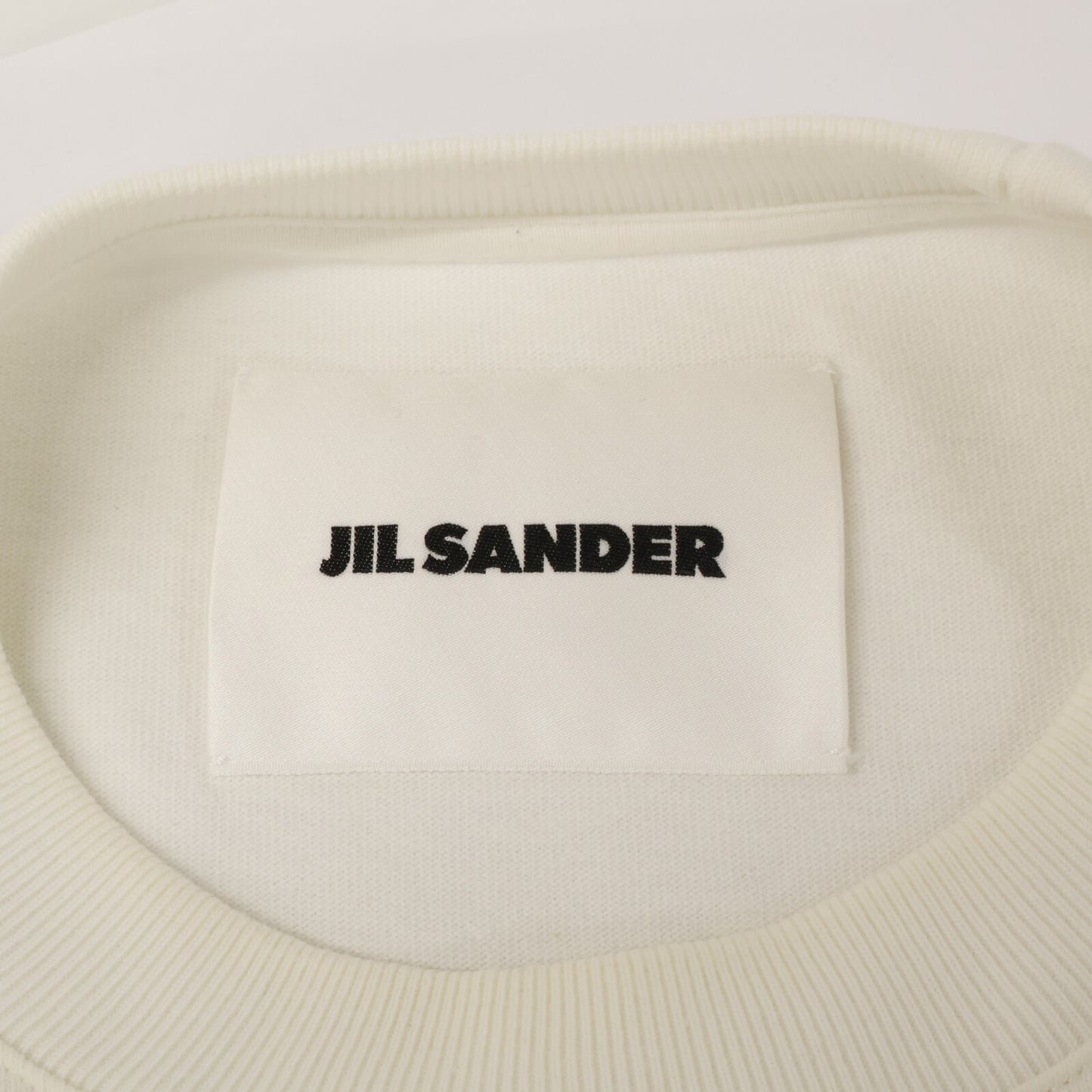 JILSANDER ジルサンダー JSMS707045MS24870811 ホワイト コットンジャージー ロゴプリント ショートスリーブ トップス