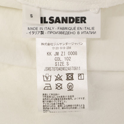 JILSANDER ジルサンダー JSMS707045MS24870811 ホワイト コットンジャージー ロゴプリント ショートスリーブ トップス