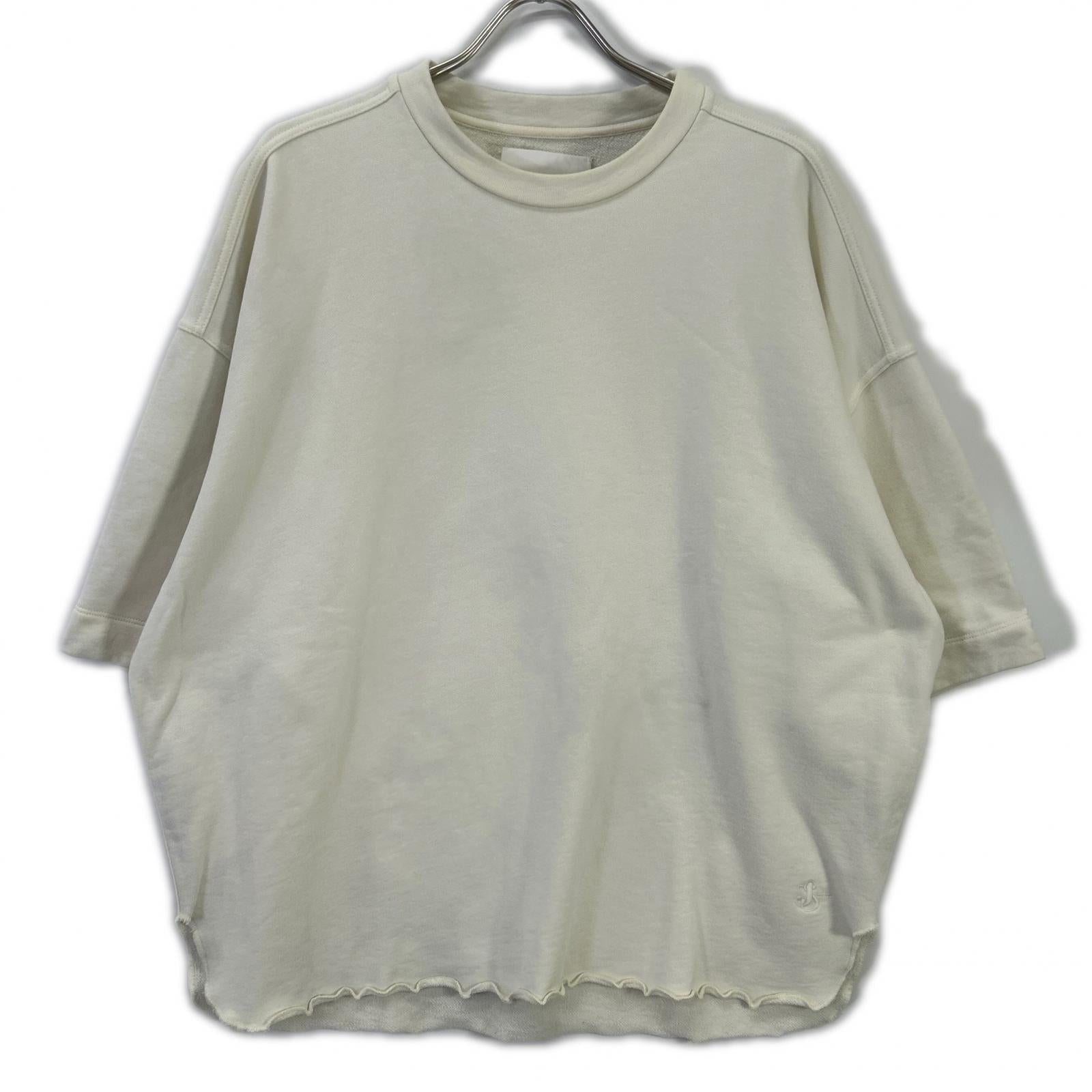 JIL SANDER+ ジルサンダープラス JPUQ707527MQ23860801 ホワイト コットン カットオフ ショートスリーブスウェット トップス
