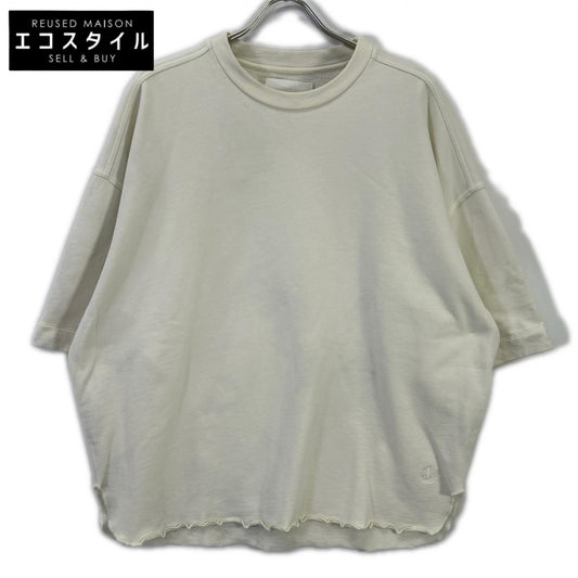 JIL SANDER+ ジルサンダープラス JPUQ707527MQ23860801 ホワイト コットン カットオフ ショートスリーブスウェット トップス