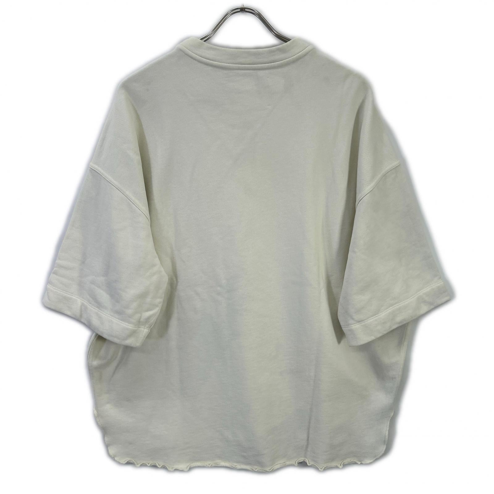 JIL SANDER+ ジルサンダープラス JPUQ707527MQ23860801 ホワイト コットン カットオフ ショートスリーブスウェット トップス