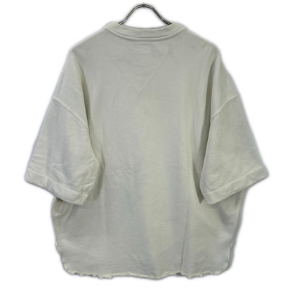 JIL SANDER+ ジルサンダープラス JPUQ707527MQ23860801 ホワイト コットン カットオフ ショートスリーブスウェット トップス