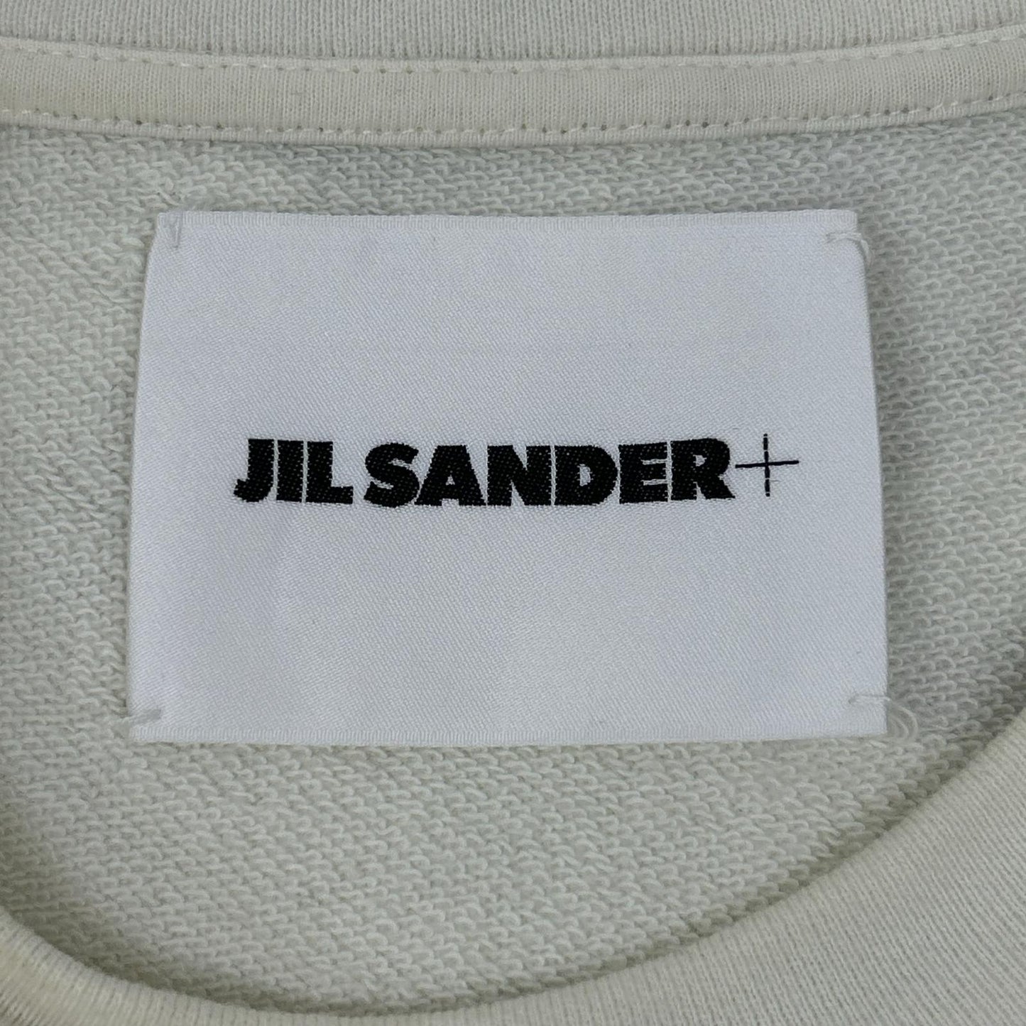 JIL SANDER+ ジルサンダープラス JPUQ707527MQ23860801 ホワイト コットン カットオフ ショートスリーブスウェット トップス