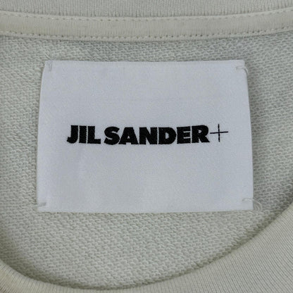 JIL SANDER+ ジルサンダープラス JPUQ707527MQ23860801 ホワイト コットン カットオフ ショートスリーブスウェット トップス