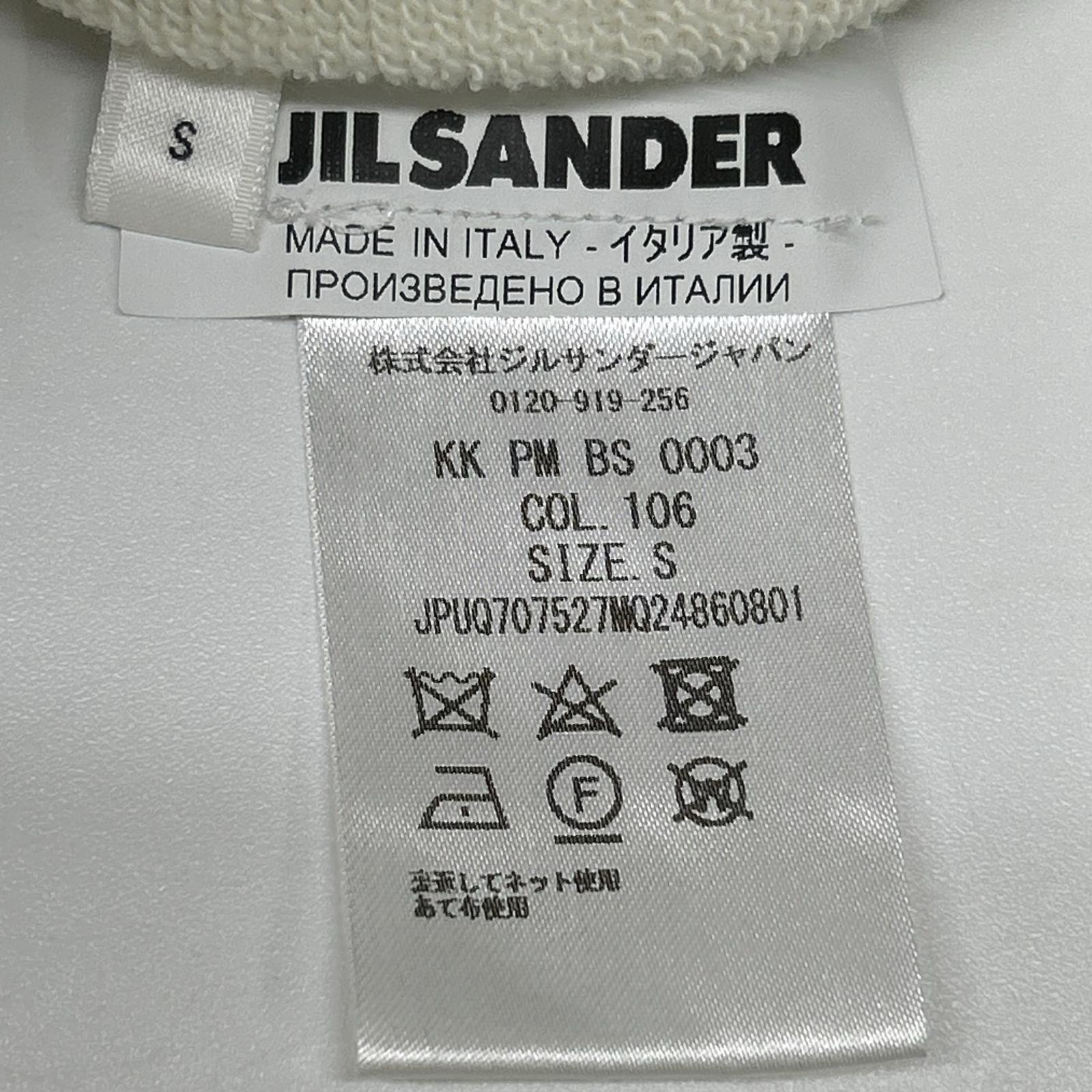 JIL SANDER+ ジルサンダープラス JPUQ707527MQ23860801 ホワイト コットン カットオフ ショートスリーブスウェット トップス