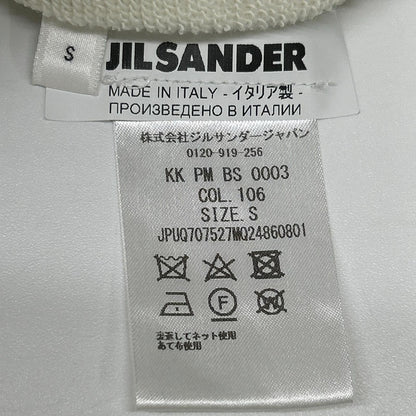 JIL SANDER+ ジルサンダープラス JPUQ707527MQ23860801 ホワイト コットン カットオフ ショートスリーブスウェット トップス