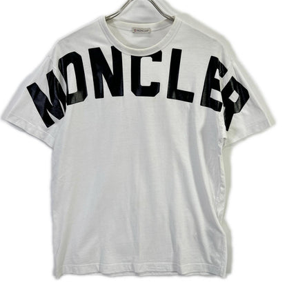 MONCLER モンクレール ホワイト コットン MAGLIA T-SHIRT ロゴプリント ショートスリーブカットソー トップス