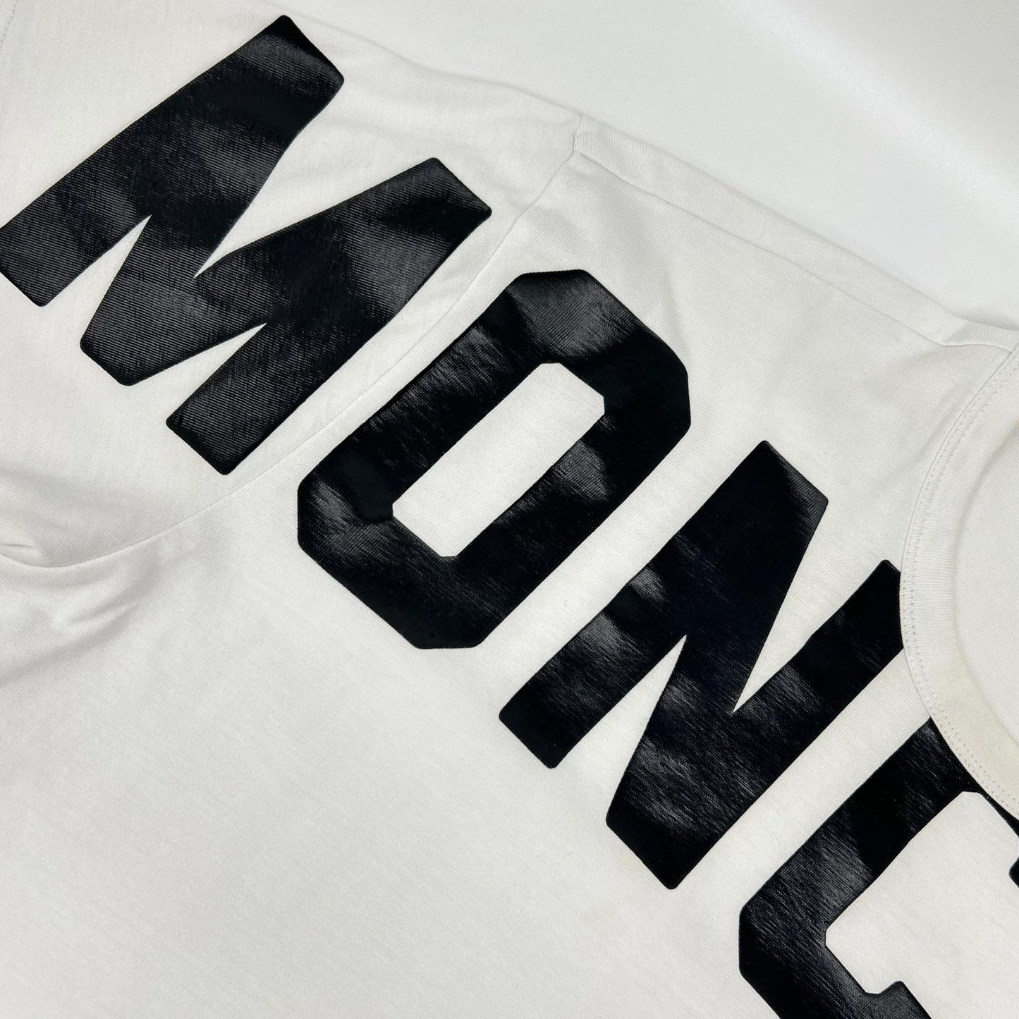 MONCLER モンクレール ホワイト コットン MAGLIA T-SHIRT ロゴプリント ショートスリーブカットソー トップス