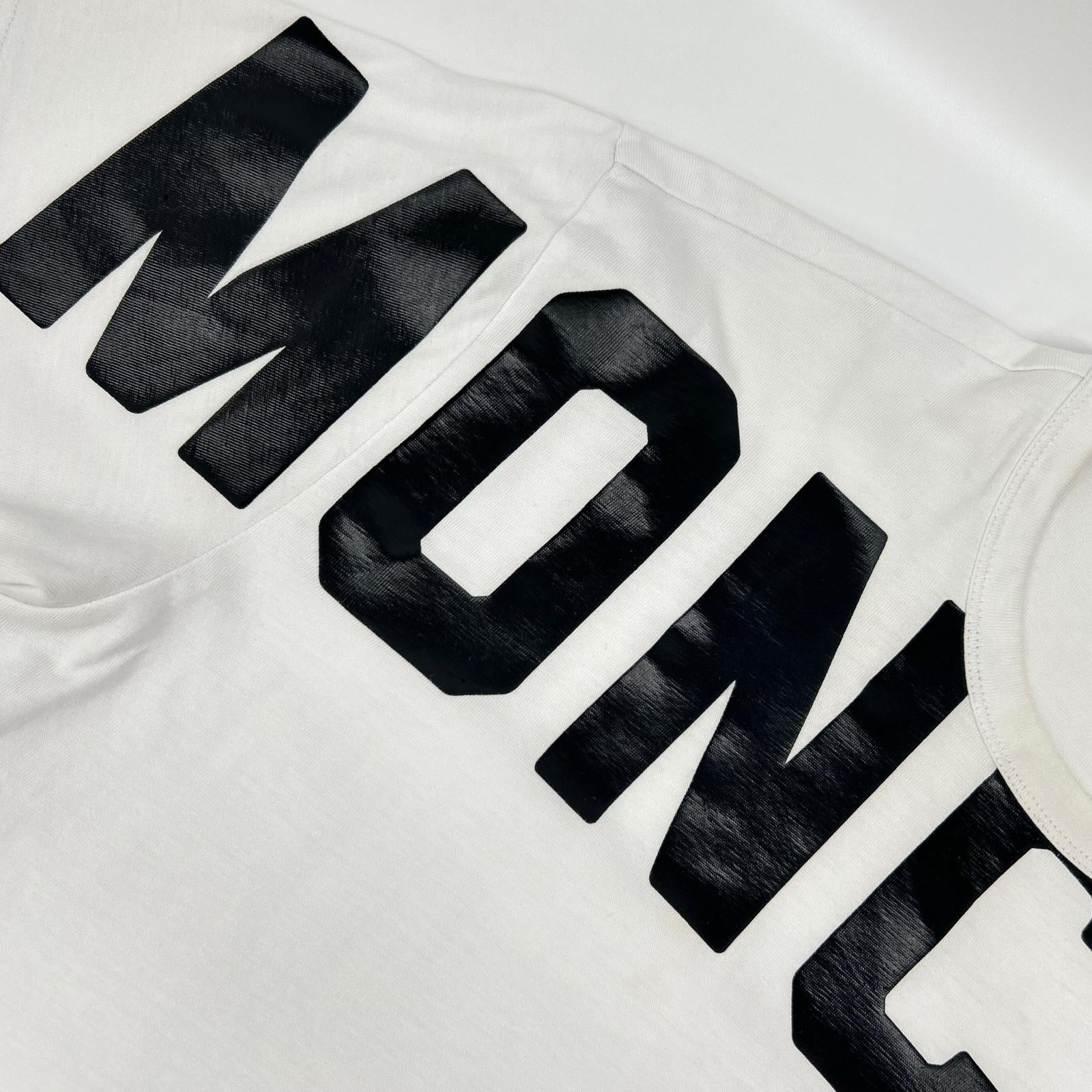MONCLER モンクレール ホワイト コットン MAGLIA T-SHIRT ロゴプリント ショートスリーブカットソー トップス