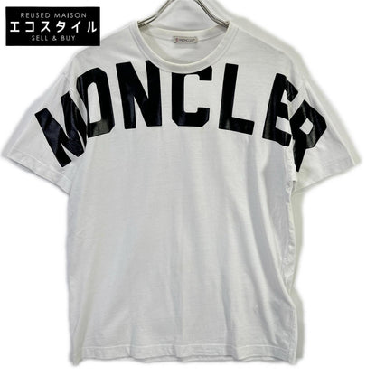 MONCLER モンクレール ホワイト コットン MAGLIA T-SHIRT ロゴプリント ショートスリーブカットソー トップス