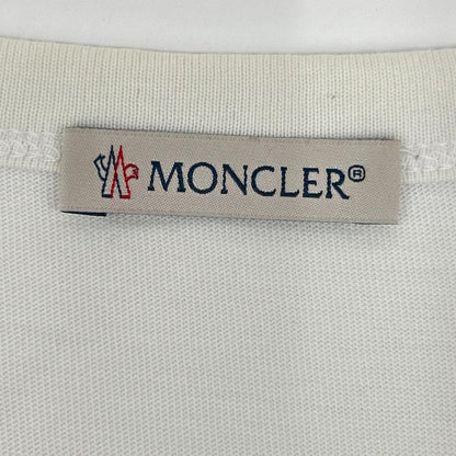 MONCLER モンクレール ホワイト コットン MAGLIA T-SHIRT ロゴプリント ショートスリーブカットソー トップス