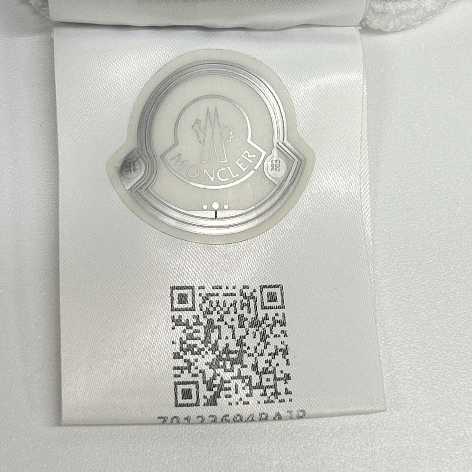 MONCLER モンクレール ホワイト コットン MAGLIA T-SHIRT ロゴプリント ショートスリーブカットソー トップス