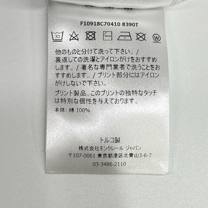 MONCLER モンクレール ホワイト コットン MAGLIA T-SHIRT ロゴプリント ショートスリーブカットソー トップス