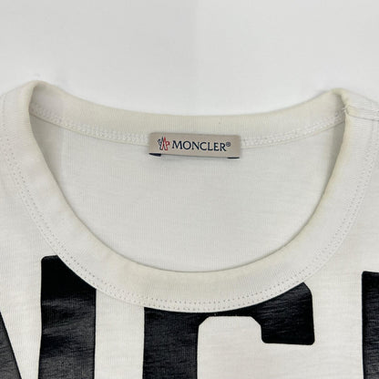 MONCLER モンクレール ホワイト コットン MAGLIA T-SHIRT ロゴプリント ショートスリーブカットソー トップス