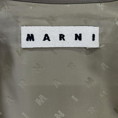 MARNI マルニ CUMU0213QU カーキ×ベージュ ウール バイカラーボーリングシャツ トップス