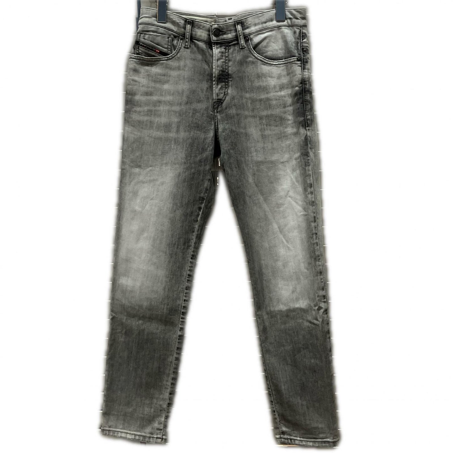 DIESEL ディーゼル ホワイト×ブラック ストレッチコットン D-FINING テーパードデニムパンツ ボトムス