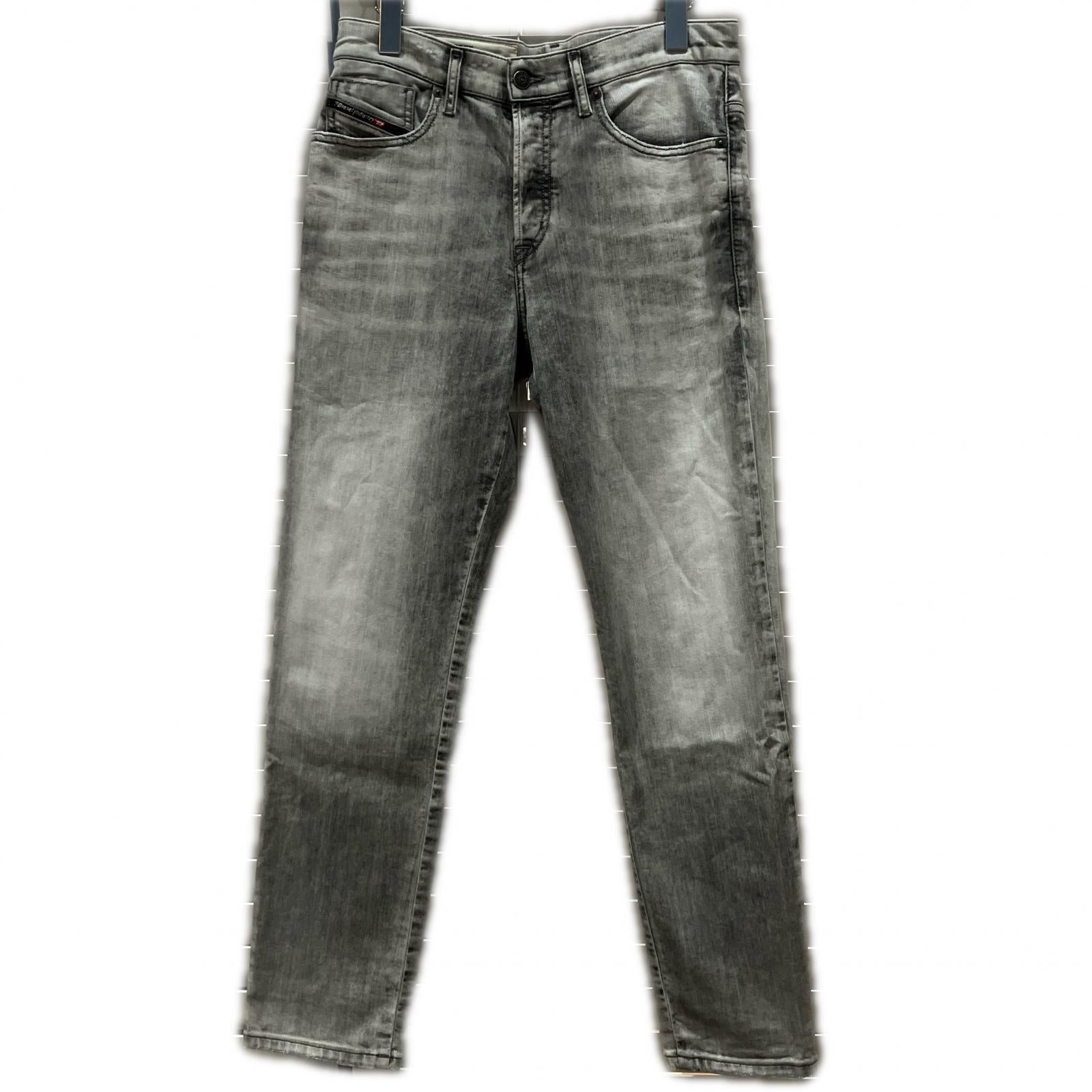 DIESEL ディーゼル ホワイト×ブラック ストレッチコットン D-FINING テーパードデニムパンツ ボトムス