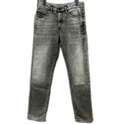 DIESEL ディーゼル ホワイト×ブラック ストレッチコットン D-FINING テーパードデニムパンツ ボトムス