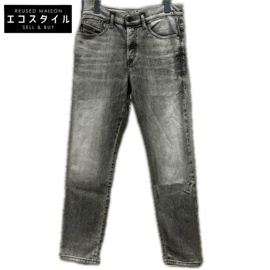 DIESEL ディーゼル ホワイト×ブラック ストレッチコットン D-FINING テーパードデニムパンツ ボトムス