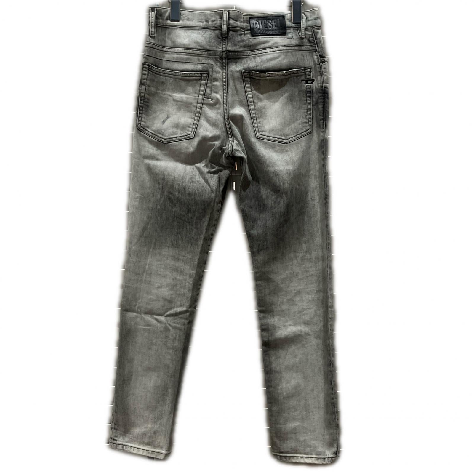 DIESEL ディーゼル ホワイト×ブラック ストレッチコットン D-FINING テーパードデニムパンツ ボトムス