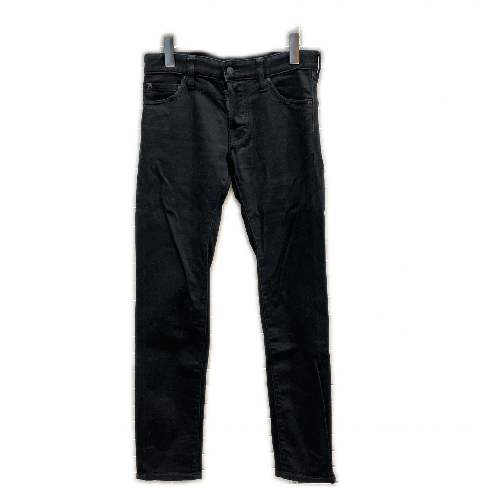 DSQUARED2 ディースクエアード S71LB0804 ブラック ボタンフライ テーパードデニムパンツ ボトムス