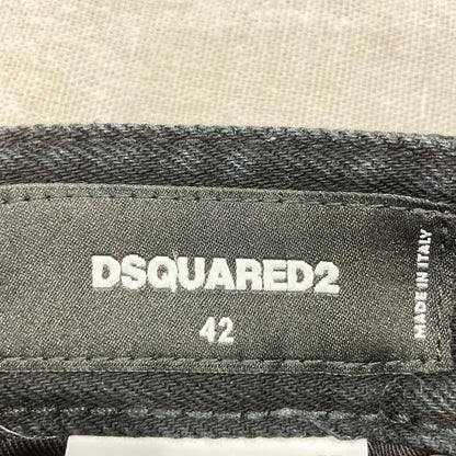 DSQUARED2 ディースクエアード S71LB0804 ブラック ボタンフライ テーパードデニムパンツ ボトムス