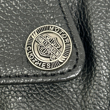 HARLEY DAVIDSON ハーレーダビッドソン ブラック スタッズ フレイムデザイン ダブルライダースジャケット ジャケット