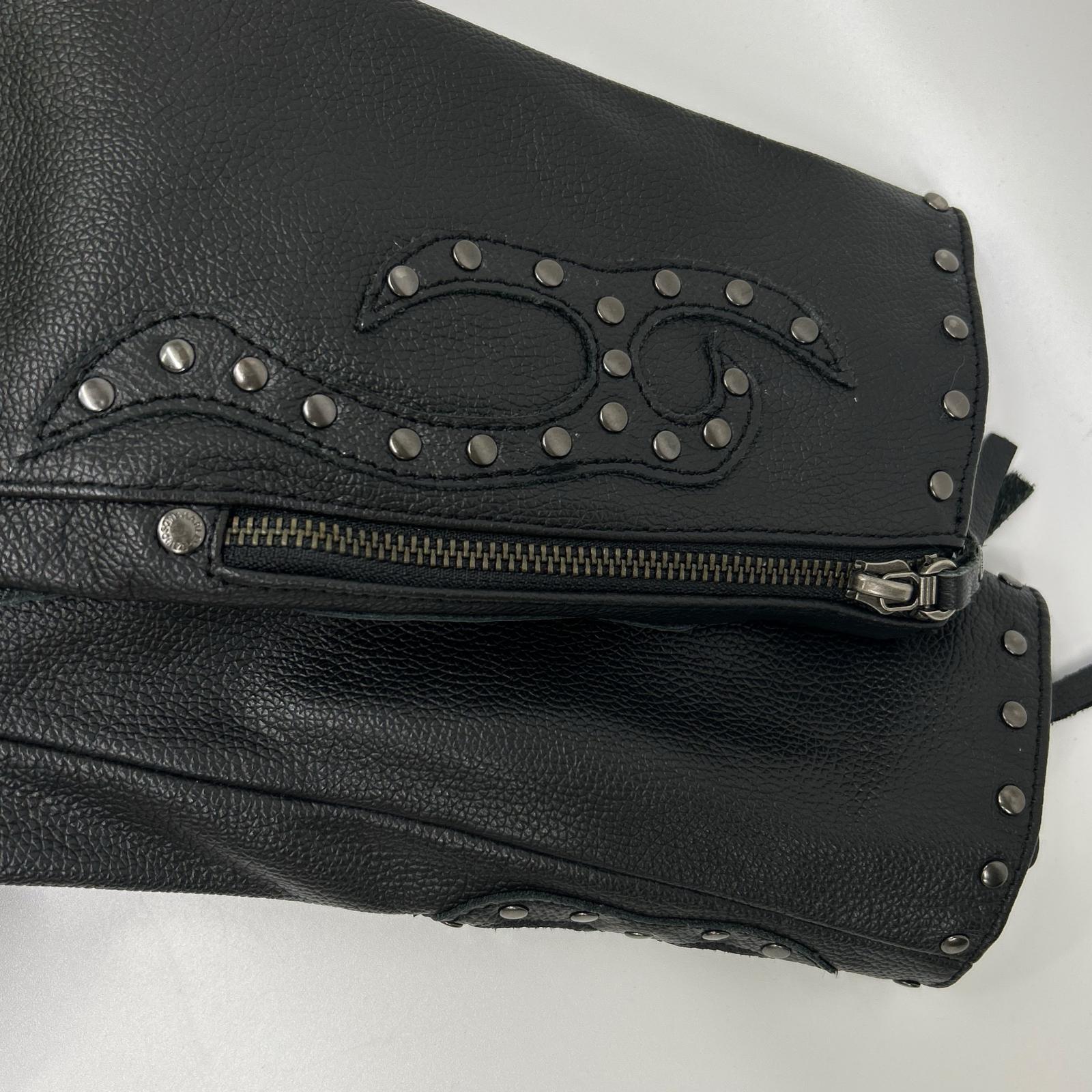 HARLEY DAVIDSON ハーレーダビッドソン ブラック スタッズ フレイムデザイン ダブルライダースジャケット ジャケット