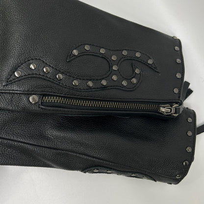 HARLEY DAVIDSON ハーレーダビッドソン ブラック スタッズ フレイムデザイン ダブルライダースジャケット ジャケット