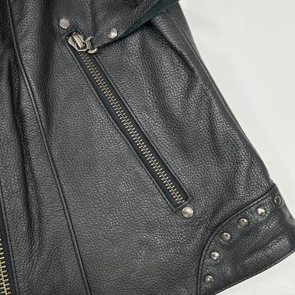 HARLEY DAVIDSON ハーレーダビッドソン ブラック スタッズ フレイムデザイン ダブルライダースジャケット ジャケット