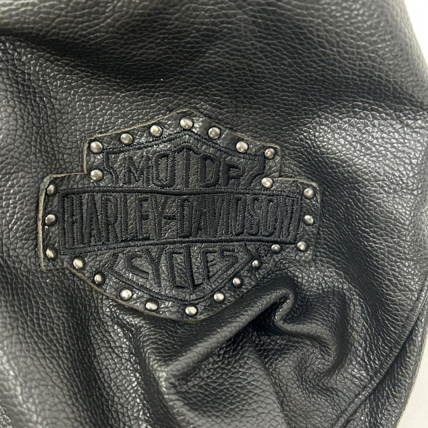 HARLEY DAVIDSON ハーレーダビッドソン ブラック スタッズ フレイムデザイン ダブルライダースジャケット ジャケット