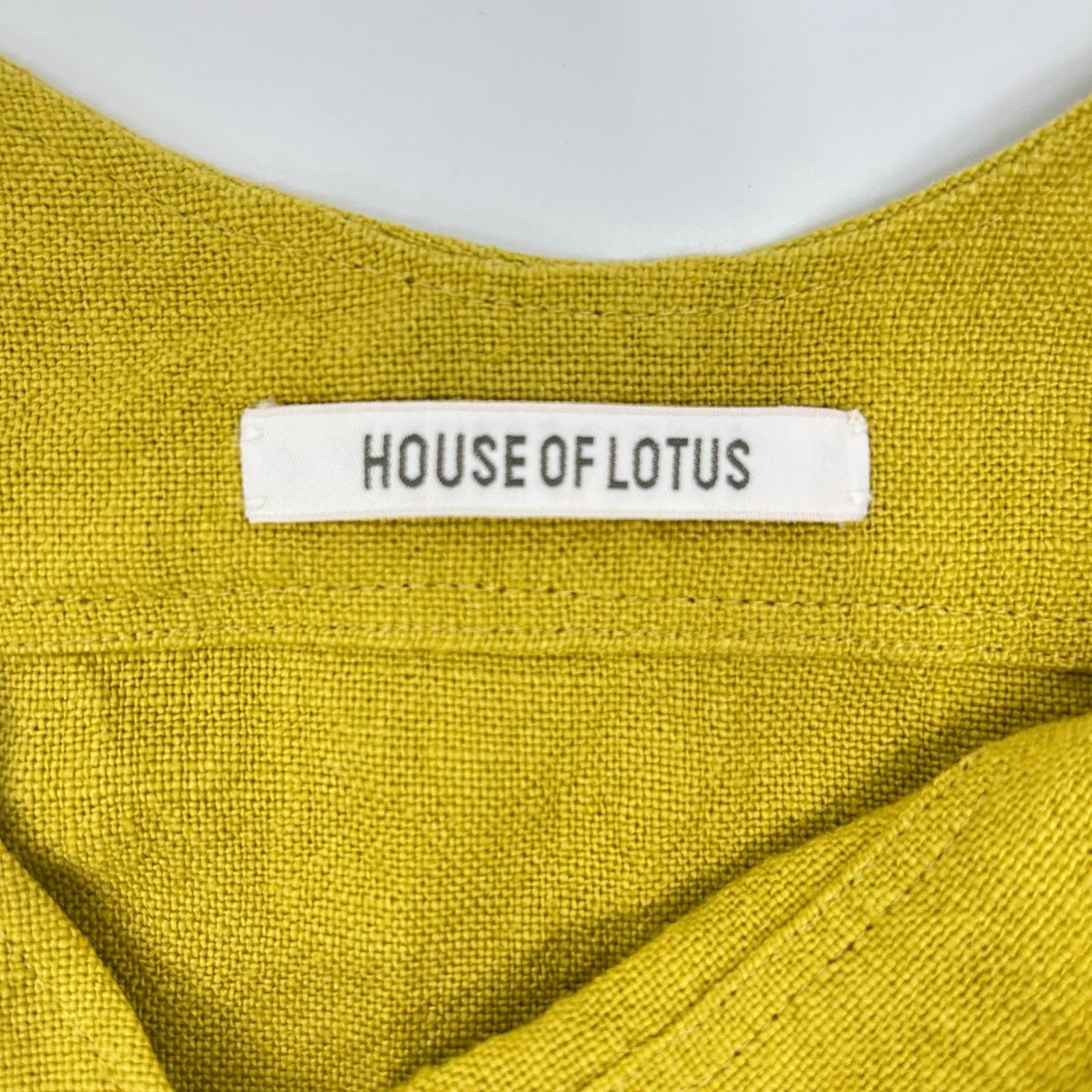 HOUSE OF LOTUS ハウスオブロータス イエロー リネン ノースリーブワンピース ワンピース