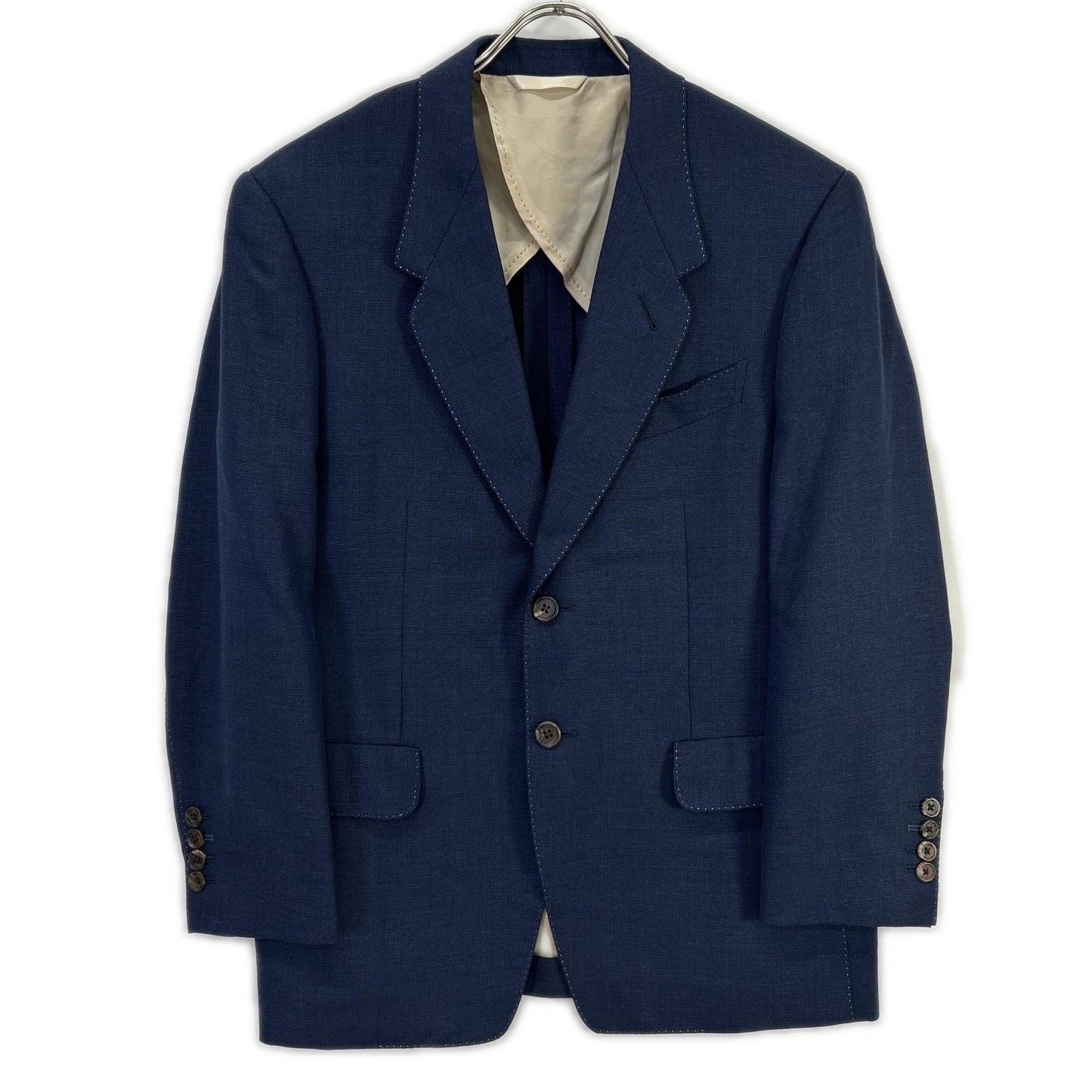 PaulSmith ポールスミス ネイビー シルクブレンド ウール 2B テーラードジャケット ジャケット