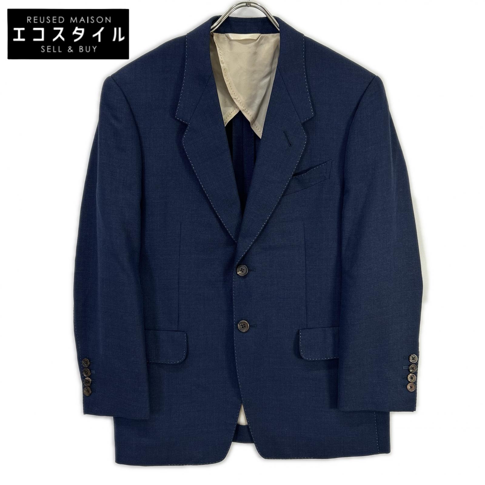 PaulSmith ポールスミス ネイビー シルクブレンド ウール 2B テーラードジャケット ジャケット